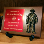 Fireman Service Plaque